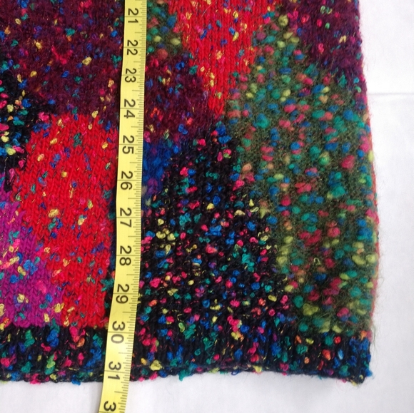 Vintage Hand Knit Funky Chunky V Neck Sweater by Knitting Needle - Picture 7 of 7